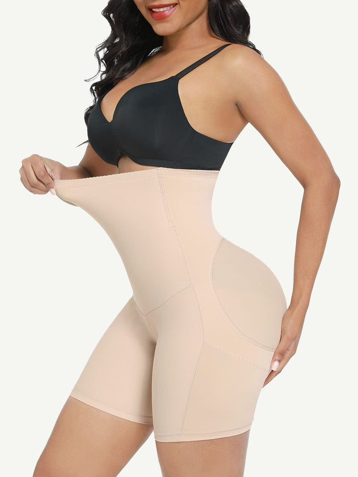High-Waist Tummy Control & Butt Lifting Shaper Shorts (Nude)
