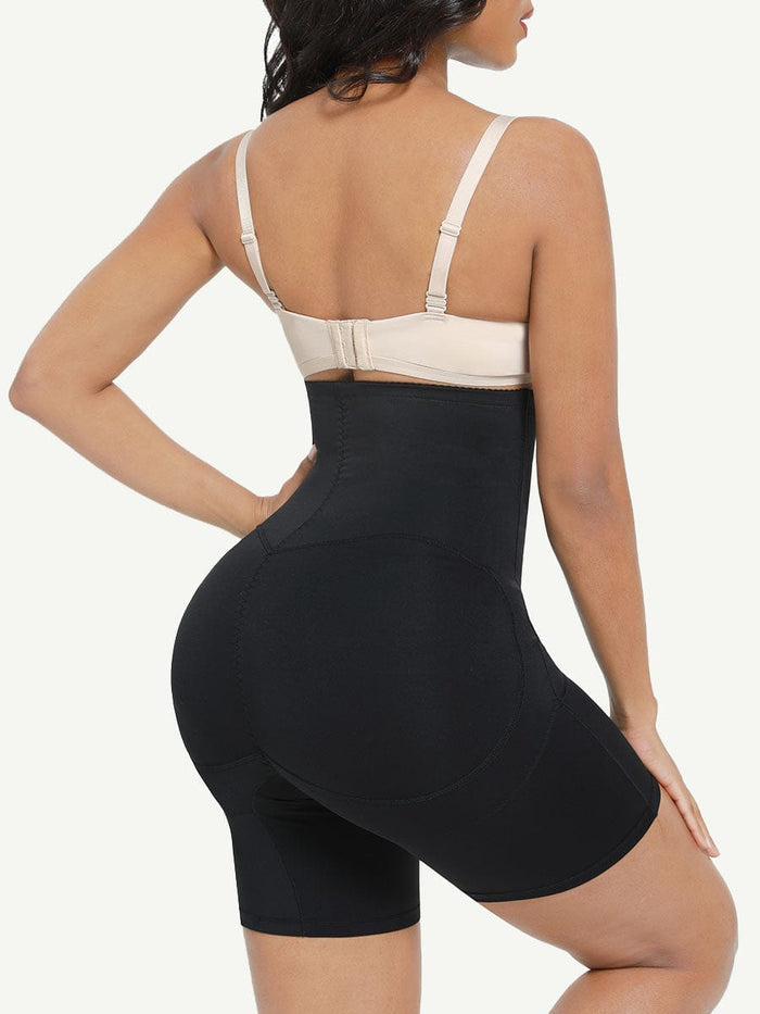 High-Waist Tummy Control & Butt Lifting Shaper Shorts (Black)