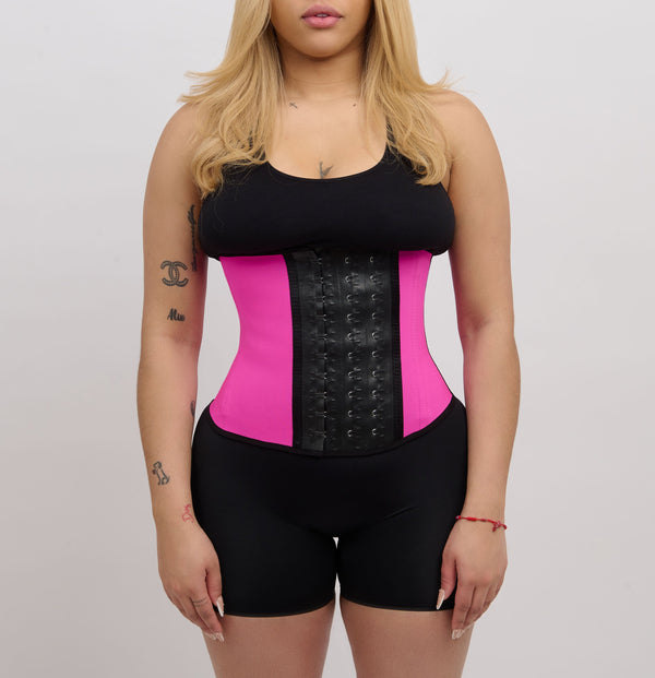 Pink Sport Waist Trainer 3 Hooks