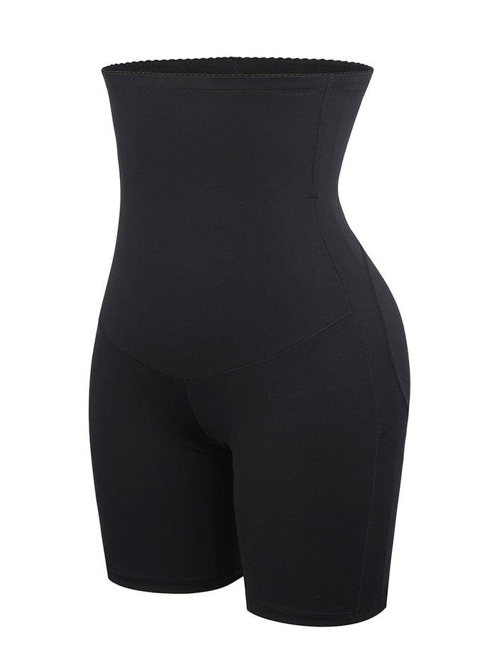 High-Waist Tummy Control & Butt Lifting Shaper Shorts (Black)