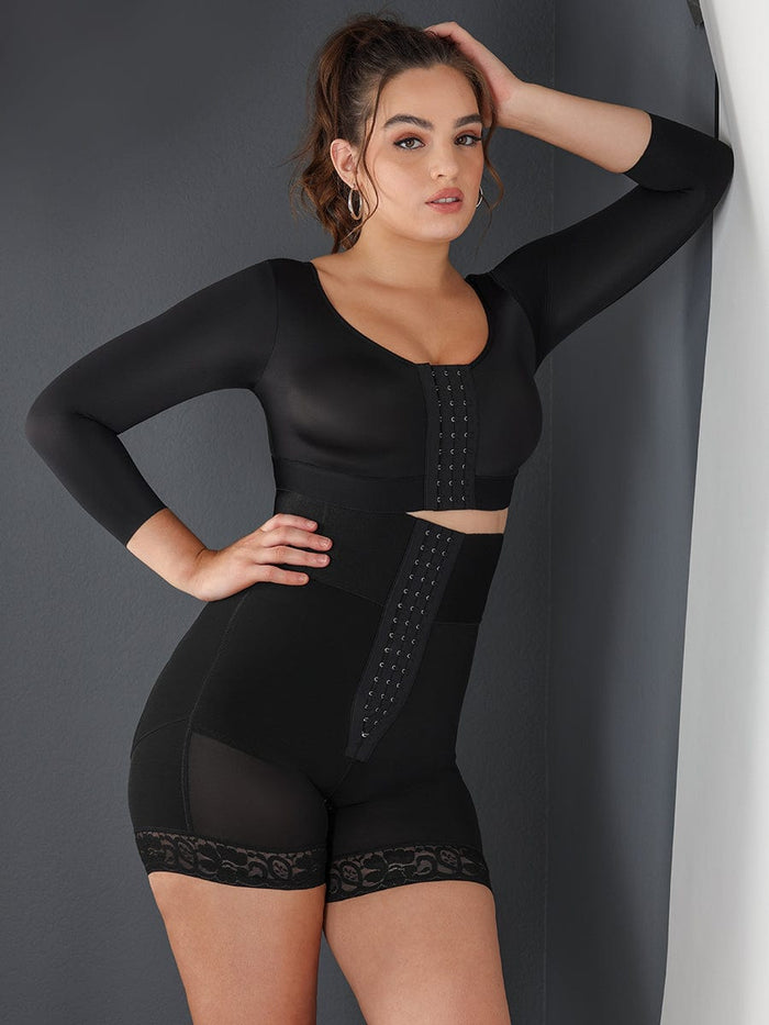 Black Booty Lifting BBL Mid Thigh Shaper Shorts