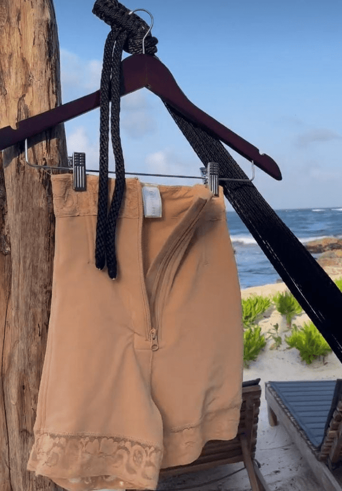 High-Waisted Zip-Up Body Shaper Shorts