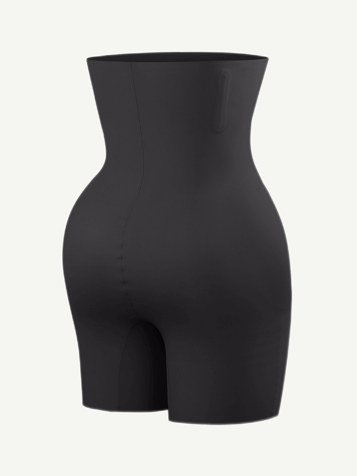 Black High-Waist Air Slim Butt Lifter Shorts – Seamless Shaper with Hip Pads