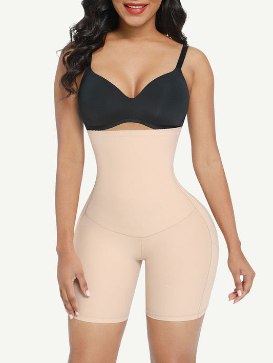 High-Waist Tummy Control & Butt Lifting Shaper Shorts (Nude)