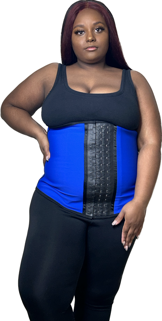 Blue Sport Waist Trainer 3 Hooks