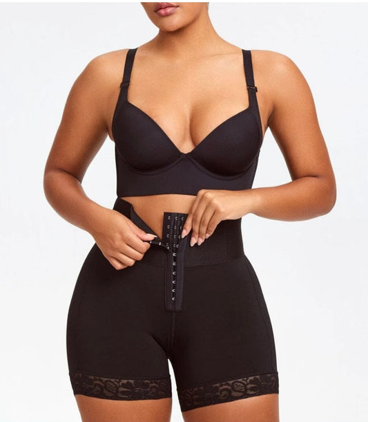 Black Booty Lifting BBL Mid Thigh Shaper Shorts