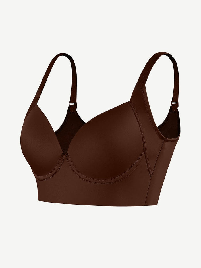 Sculpting Underwire Push-Up Bra (Brown)