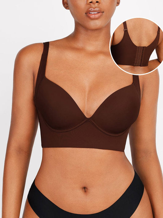 Sculpting Underwire Push-Up Bra (Brown)