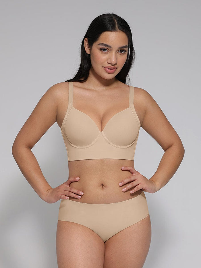 Sculpting Underwire Push-Up Bra In Nude