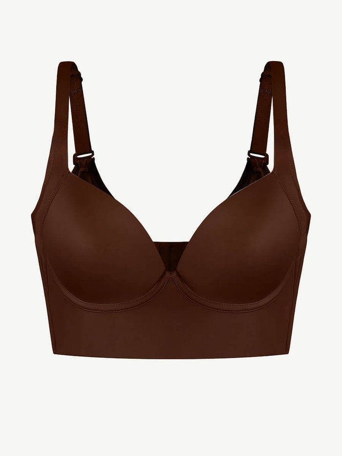 Sculpting Underwire Push-Up Bra (Brown)