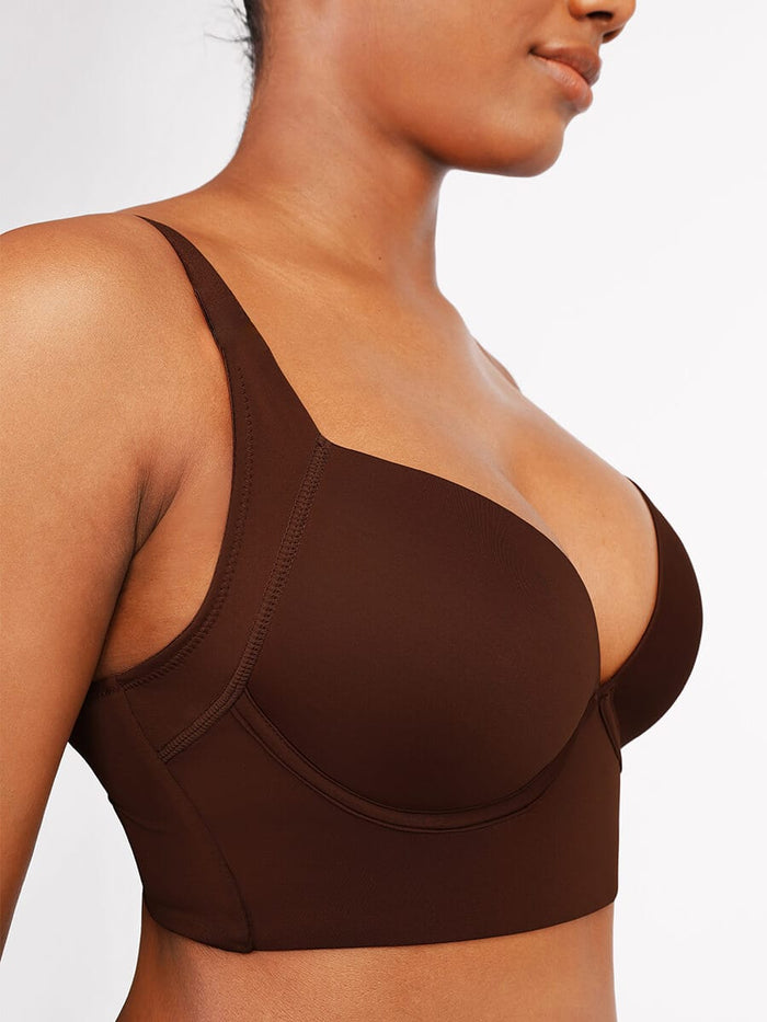 Sculpting Underwire Push-Up Bra (Brown)