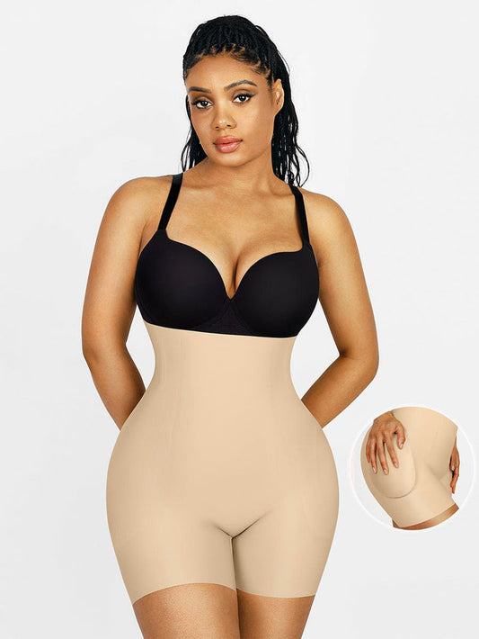 Nude High-Waist Air Slim Butt Lifter Shorts – Seamless Shaper with Hip Pads