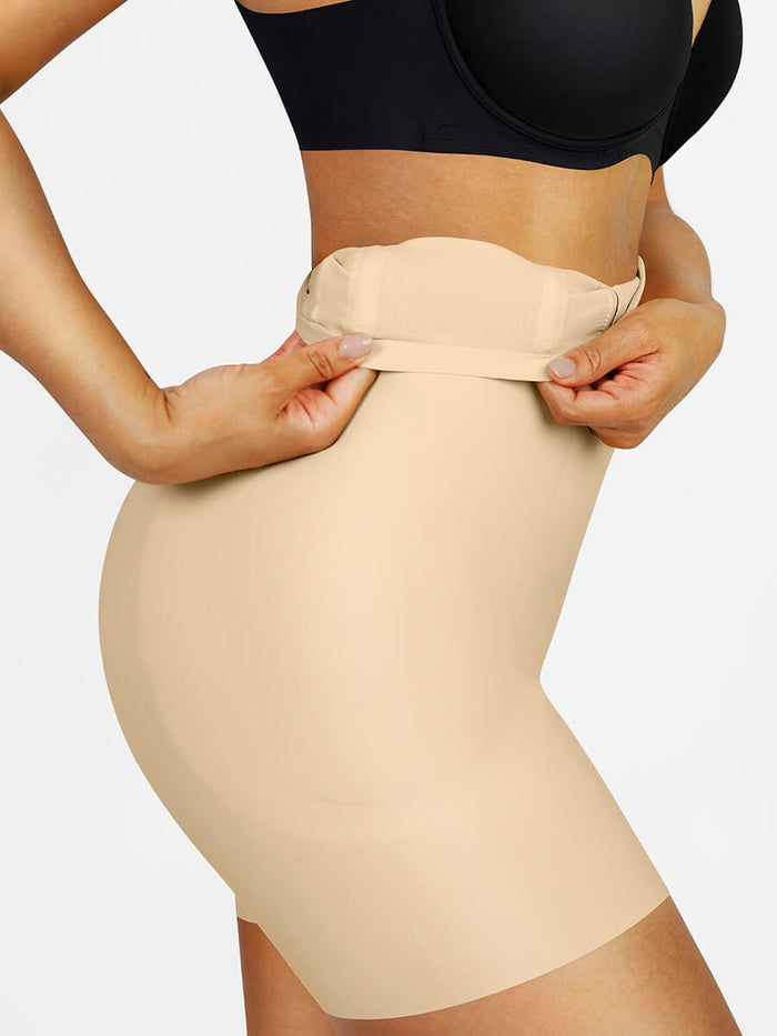 Nude High-Waist Air Slim Butt Lifter Shorts – Seamless Shaper with Hip Pads