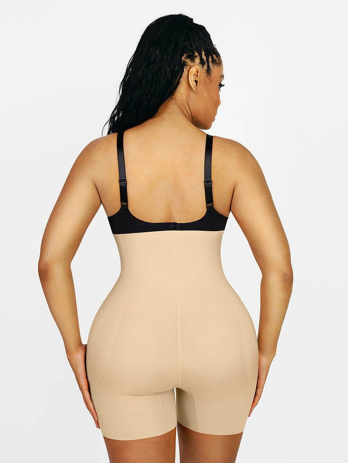Nude High-Waist Air Slim Butt Lifter Shorts – Seamless Shaper with Hip Pads
